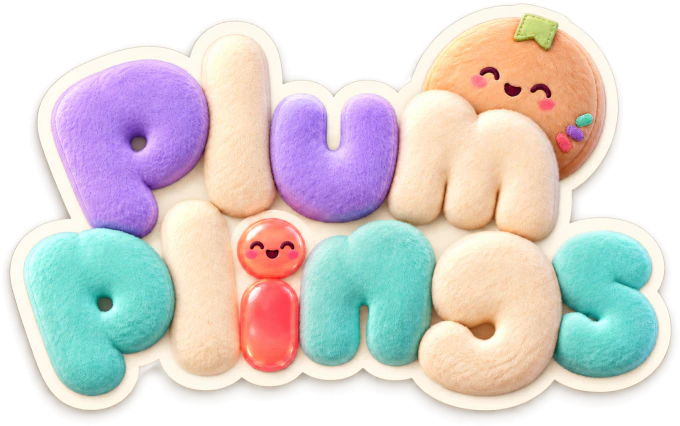 Plumplings, with Mup peeking over the letters